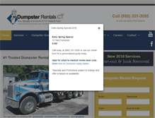 Tablet Screenshot of dumpsterrentalct.com